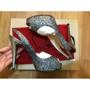 Christian Louboutin No Prive Glitter Antracite Peeptoe Sling Pumps Lust4Labels 5-900x900