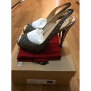 Christian Louboutin No Prive Glitter Antracite Peeptoe Sling Pumps Lust4Labels 8-900x900