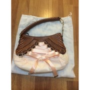 Christian Dior Ballet Collection Satin Tie Python Exotic Pink Tan Bag Purse Lust4labels-900x900