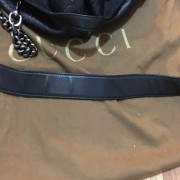 Gucci Guccissima Black Leather Monogram Logo Tote Shoulder Bag Chain Purse Lust4Labels 15