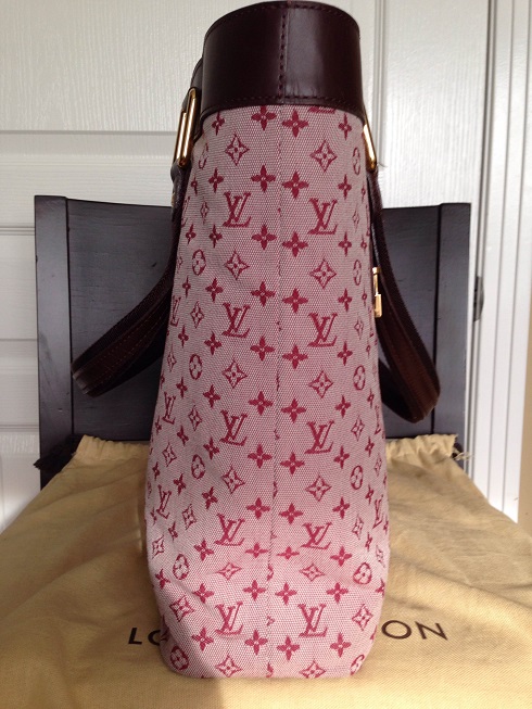 Red Louis Vuitton Monogram Mini Lin Lucille PM Handbag – Designer