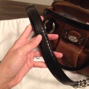 Marc Jacobs Alyona Python Trim Brown Leather Tote Shoulder Bag Purse Lust4labels 1-900x900