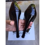 YSL Yves Saint Laurent Black Patent Leather Palais Peep Pumps Lust4Labels 5-900x900