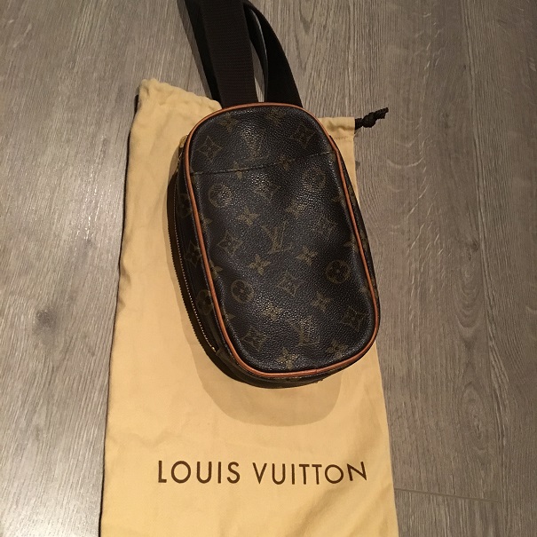 $1000 Louis Vuitton Monogram Canvas Pochette Gange Crossbody Waist Pouch Bag - Lust4Labels