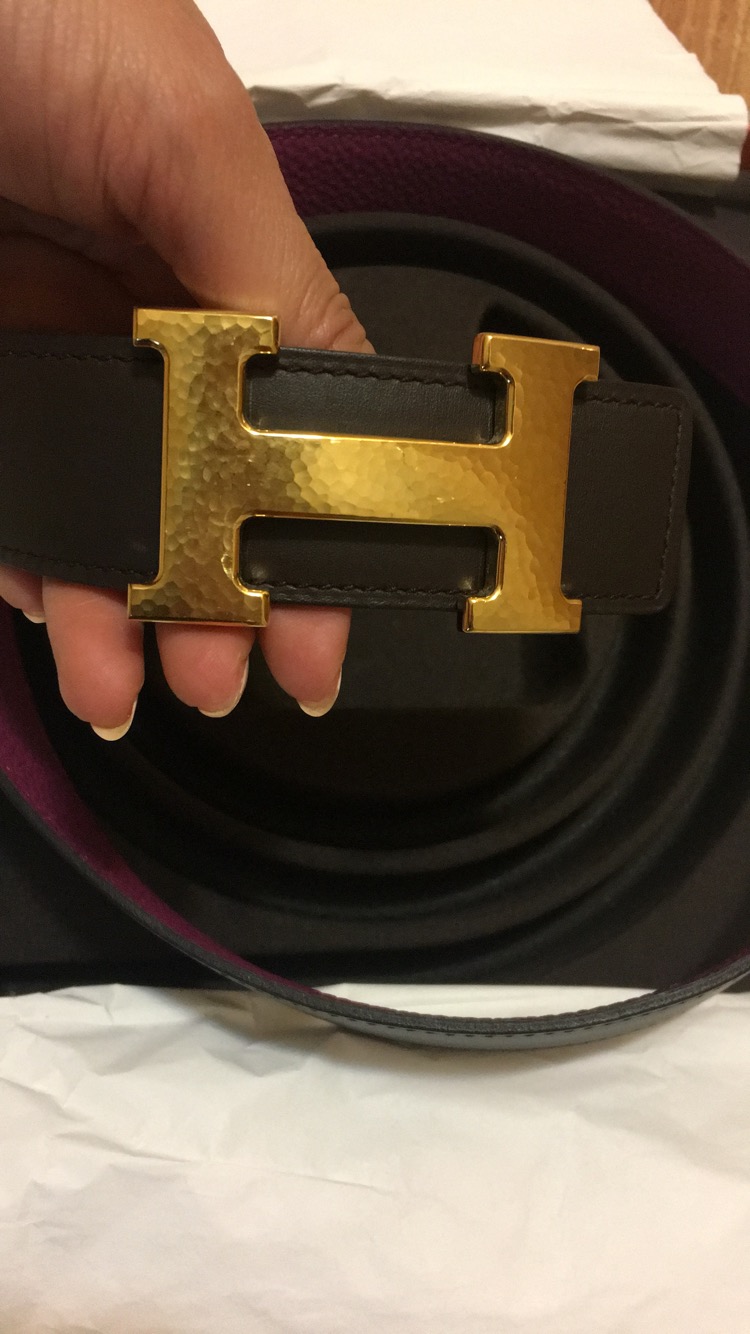 hermes hammered belt buckle