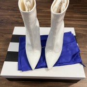Aquazzura Zen White Soft Patent Leather Ankle Boots 35 35.5 5 5.5 Lust4Labels 2