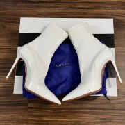 Aquazzura Zen White Soft Patent Leather Ankle Boots 35 35.5 5 5.5 Lust4Labels 7
