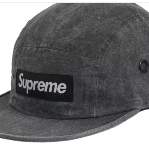 Supreme New York Box Logo Grey Black Washed Linen Camp Hat SS19 Lust4Labels 2